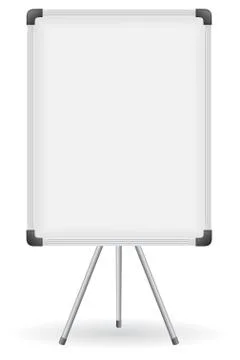 Plastic school board for writing marker vector illustration Stock Illustration