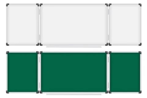 Plastic school board for writing marker and chalk vector illustration Stock Illustration