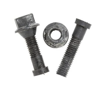Plastic screw and nut Stock Photos