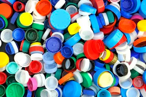 Plastic screw caps Stock Photos