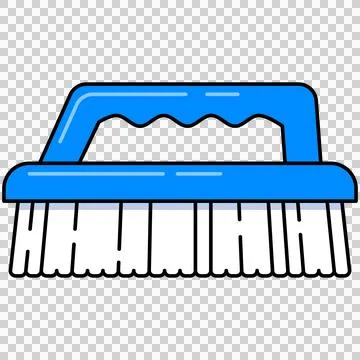 Plastic scrub brush Stock Illustration