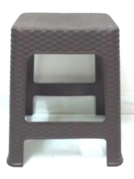 A plastic seating stool in home Stock Photos
