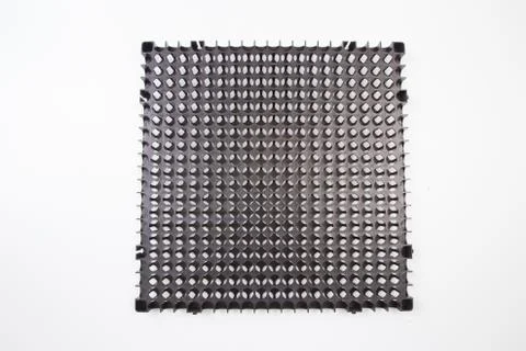 Plastic seedbed for the garden. Stock Photos