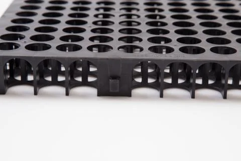 Plastic seedbed for the garden. Stock Photos