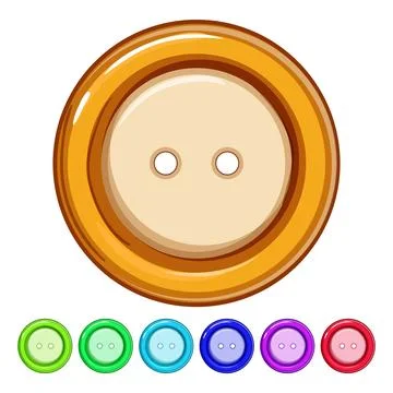 Plastic sewing button cartoon vector graphic Stock Illustration