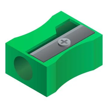 Plastic sharpener icon, isometric style Stock Illustration