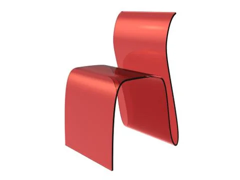 Plastic Sheet Chair Illustrazione stock