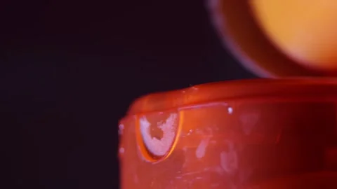 Plastic Shower Gel Bottle Cap Opening Black Background Close Up Personal Care Stock Footage 321809970