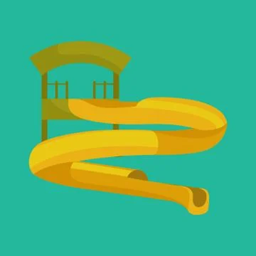 Plastic slides for water park vector illustration Stock Illustration