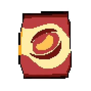 Plastic snack pack pixel art vector illustration Stock Illustration