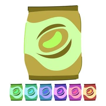 Plastic snack pack vector cartoon graphic Illustration