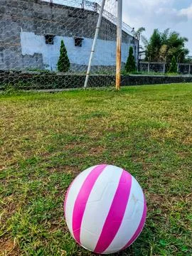 Plastic soccer ball Stock Photos