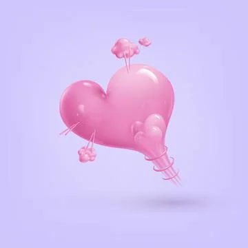 Plastic speech bubble. 3d vector render icon message dialog button. Realistic Stock Illustration