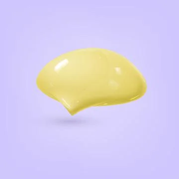 Plastic speech bubble. 3d vector render icon message dialog button. Realistic Illustrazione stock