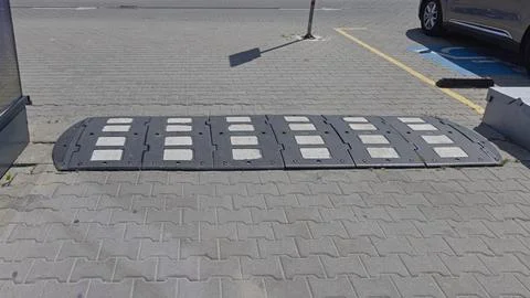 Plastic Speed Bump Parking Foto stock