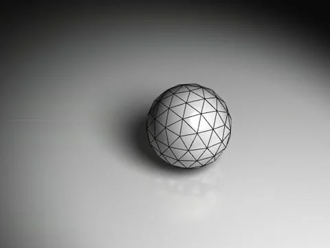 Plastic Sphere W Wireframe Stock Illustration