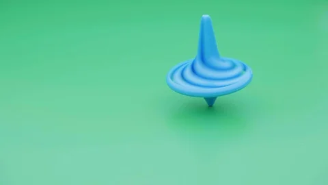 Plastic spinning top. Close up. Stock Footage 128579429