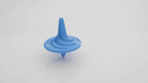 Plastic spinning top. Close up. Video stock 128604181