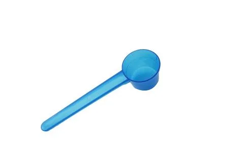 Plastic spoon in different colors Stock Photos