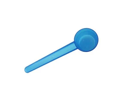 Plastic spoon in different colors 스톡 사진