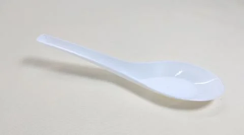 Plastic spoons 3 Stock Photos