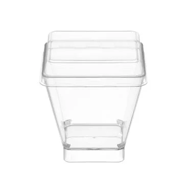 Plastic square cup Stock Photos