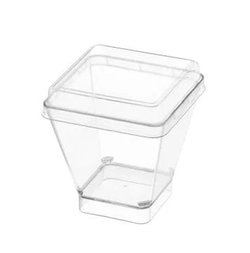 Plastic square cup Stock Photos