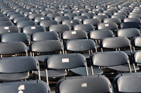 Plastic stadium chairs Foto stock