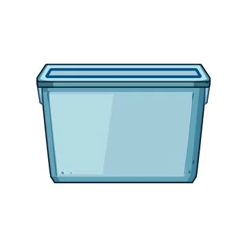 Plastic storage box keeping food or items Stock Illustration