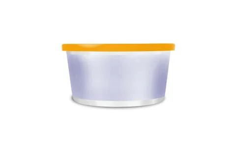 Plastic storage boxe on white background Stock Photos