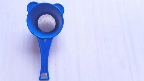 Plastic strainer suitable tea filter 스톡 사진