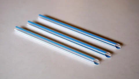 Plastic straw Stock Photos