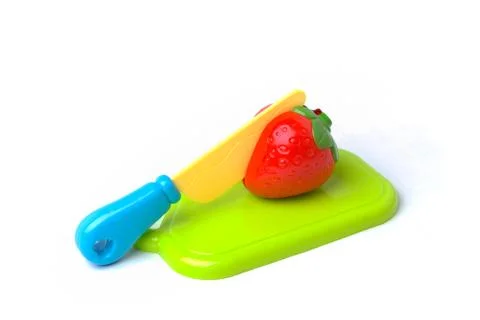 Plastic Strawberry Cut in Half Stock Photos