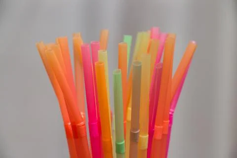 Plastic straws 스톡 사진