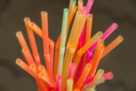 Plastic straws 스톡 사진
