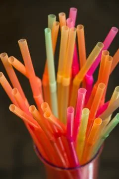 Plastic straws 스톡 사진