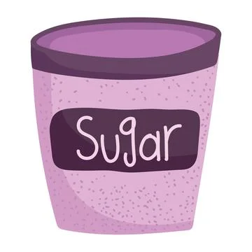 Plastic sugar container Illustrazione stock