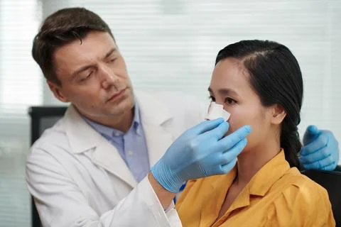 Plastic Surgeon Removing Patch 写真素材