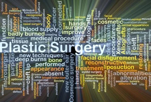 Plastic surgery background concept glowing Stock Illustration