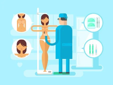 Plastic surgery character Stock Illustration