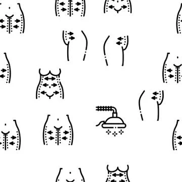 Plastic Surgery Clinic Seamless Pattern Vector Stock Illustration