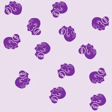 Plastic surgery glyph seamless pattern Stock Illustration