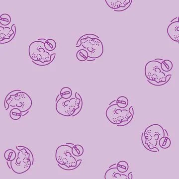 Plastic surgery line seamless pattern Stock Illustration