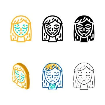 Plastic surgery simplified color icon vector Stock Illustration