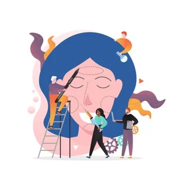 Plastic surgery vector concept for web banner, website page Stock Illustration