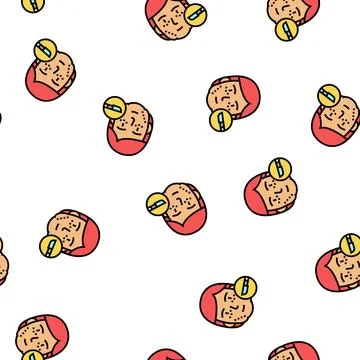 Plastic surgery vector seamless pattern Stock Illustration