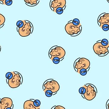 Plastic surgery vector seamless pattern Stock Illustration