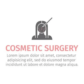 Plastic surgery. Woman face. Vector illustration Stockillustratie