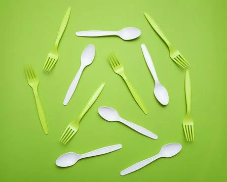 Plastic tableware Stock Photos