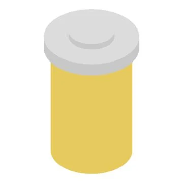 Plastic tea cup icon, isometric style 스톡 일러스트